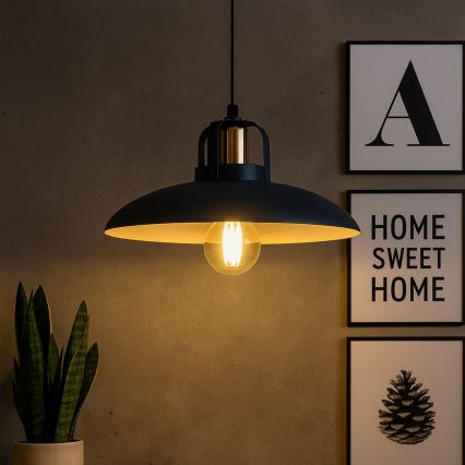 Brilagi - LED Ljuskrona med textilsladd FLAMENGO 1xE27/60W/230V blå