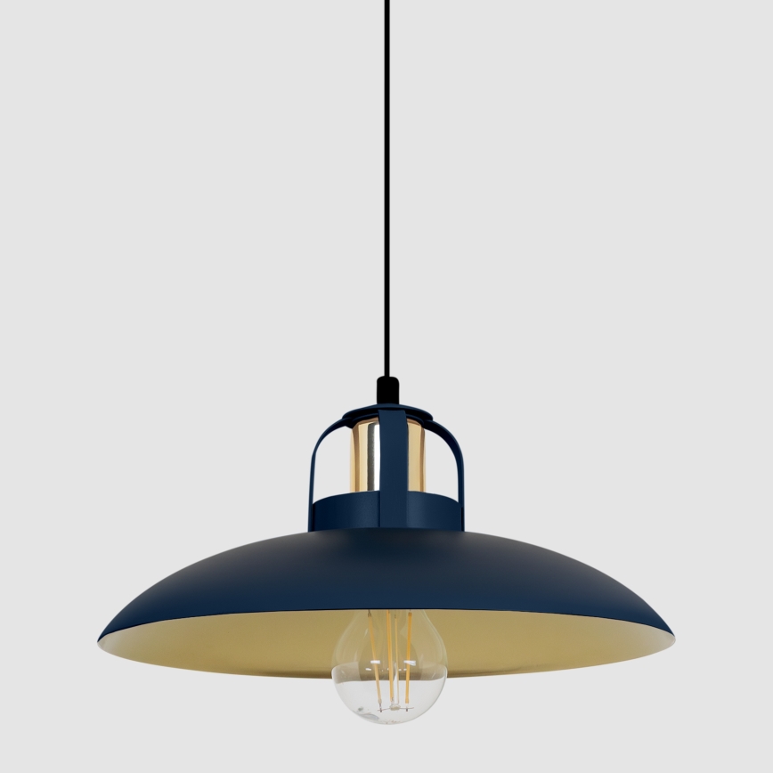 Brilagi - LED Ljuskrona med textilsladd FLAMENGO 1xE27/60W/230V blå