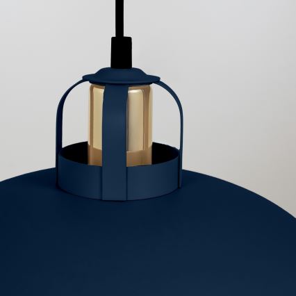 Brilagi - LED Ljuskrona med textilsladd FLAMENGO 1xE27/60W/230V blå