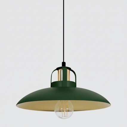 Brilagi - LED Ljuskrona med textilsladd FLAMENGO 1xE27/60W/230V grön