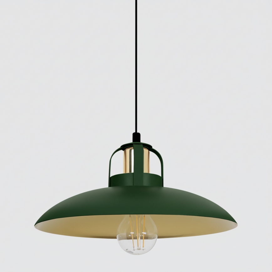 Brilagi - LED Ljuskrona med textilsladd FLAMENGO 1xE27/60W/230V grön