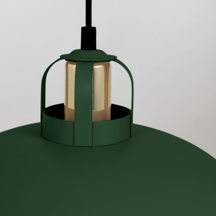 Brilagi - LED Ljuskrona med textilsladd FLAMENGO 1xE27/60W/230V grön