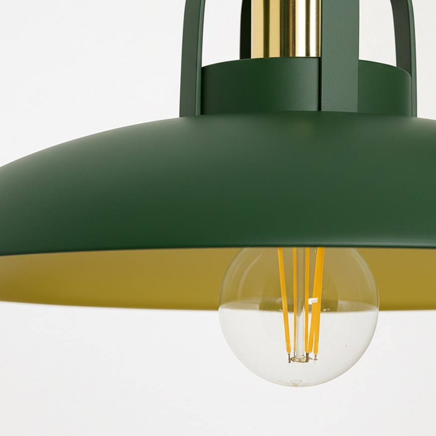 Brilagi - LED Ljuskrona med textilsladd FLAMENGO 1xE27/60W/230V grön