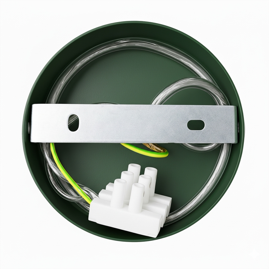 Brilagi - LED Ljuskrona med textilsladd FLAMENGO 1xE27/60W/230V grön