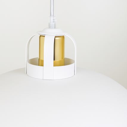 Brilagi - LED Ljuskrona med textilsladd FLAMENGO 1xE27/60W/230V vit