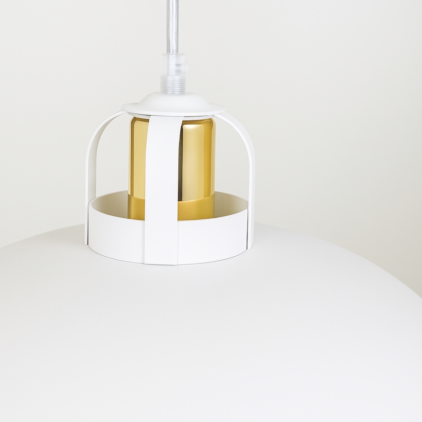 Brilagi - LED Ljuskrona med textilsladd FLAMENGO 1xE27/60W/230V vit