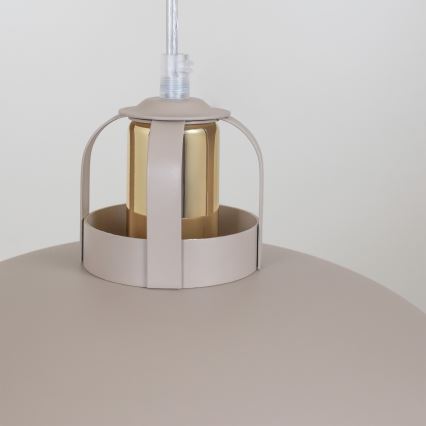 Brilagi - LED Ljuskrona med textilsladd FLAMENGO 2xE27/60W/230V beige