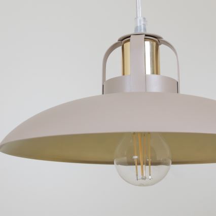 Brilagi - LED Ljuskrona med textilsladd FLAMENGO 2xE27/60W/230V beige