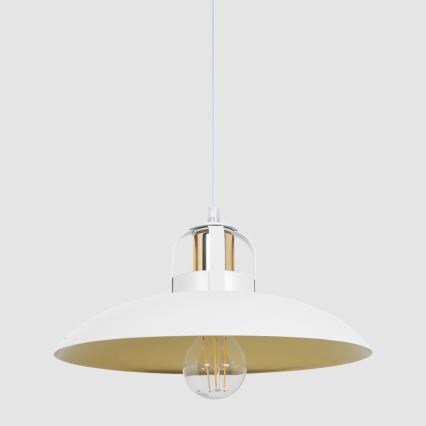 Brilagi - LED Ljuskrona med textilsladd FLAMENGO 2xE27/60W/230V vit