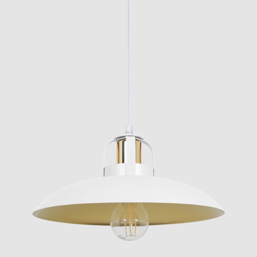 Brilagi - LED Ljuskrona med textilsladd FLAMENGO 2xE27/60W/230V vit