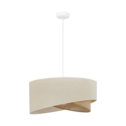 Brilagi - LED ljuskrona med textilsladd LYRA 1xE27/15W/230V grädde/beige