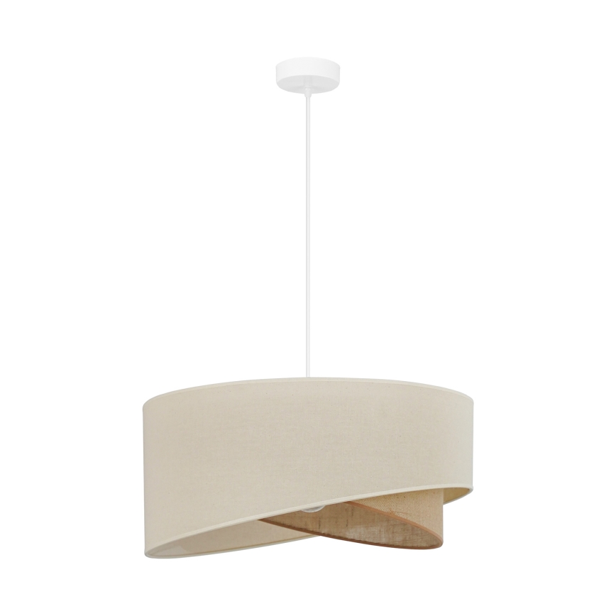 Brilagi - LED ljuskrona med textilsladd LYRA 1xE27/15W/230V grädde/beige