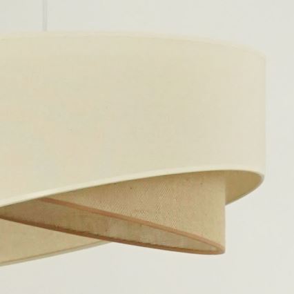 Brilagi - LED ljuskrona med textilsladd LYRA 1xE27/15W/230V grädde/beige