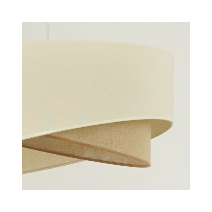 Brilagi - LED ljuskrona med textilsladd LYRA 1xE27/15W/230V grädde/beige