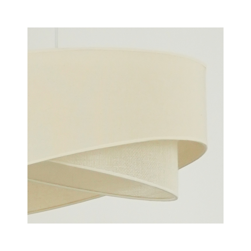 Brilagi - LED ljuskrona med textilsladd LYRA 1xE27/15W/230V grädde