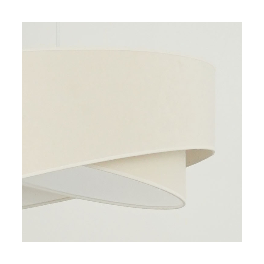 Brilagi - LED ljuskrona med textilsladd LYRA 1xE27/15W/230V grädde/vit