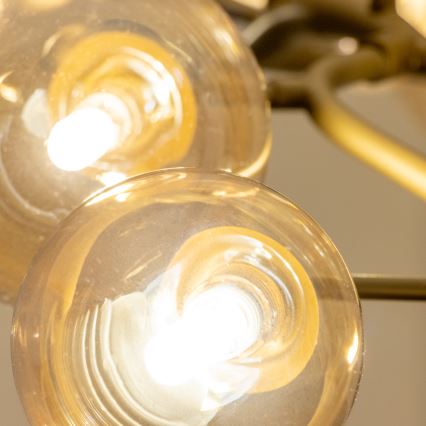 Brilagi - LED ljuskrona med textilsladd MISTEL 6xG9/3W/230V guld