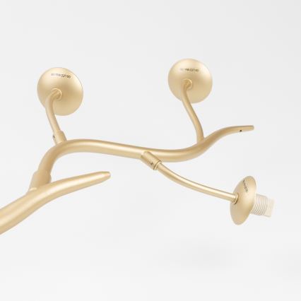 Brilagi - LED ljuskrona med textilsladd MISTEL 6xG9/3W/230V guld