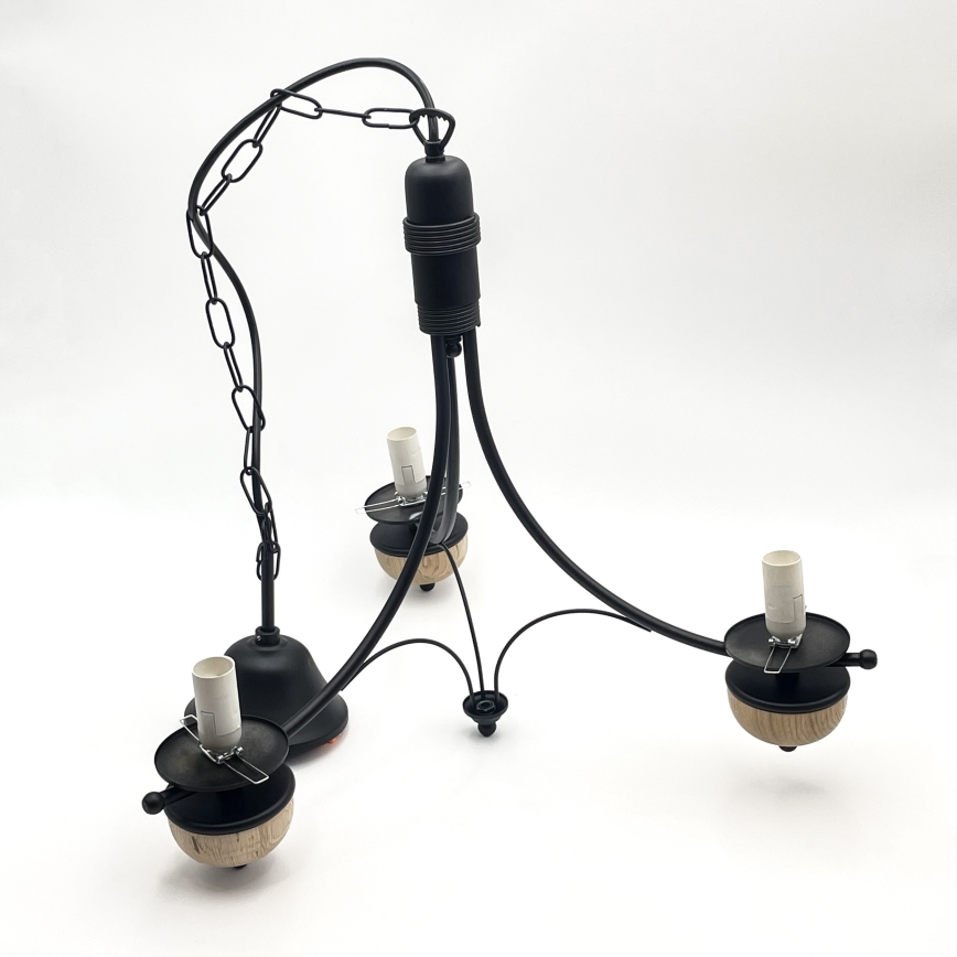 Brilagi - LED Ljuskrona på kedja COTTAGE 3xE14/40W/230V bok/vit