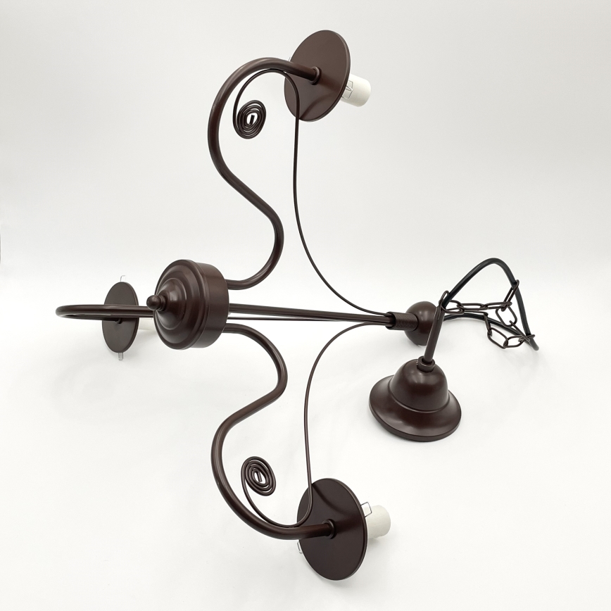 Brilagi - LED Ljuskrona på kedja COTTAGE 3xE14/40W/230V brun/vit