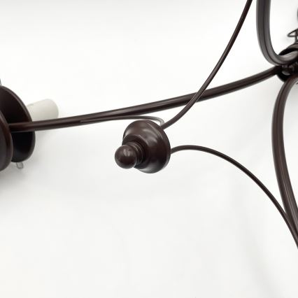 Brilagi - LED Ljuskrona på kedja COTTAGE 3xE14/40W/230V ek/brun