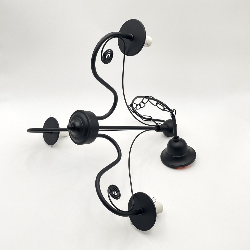 Brilagi - LED Ljuskrona på kedja COTTAGE 3xE14/40W/230V svart/vit