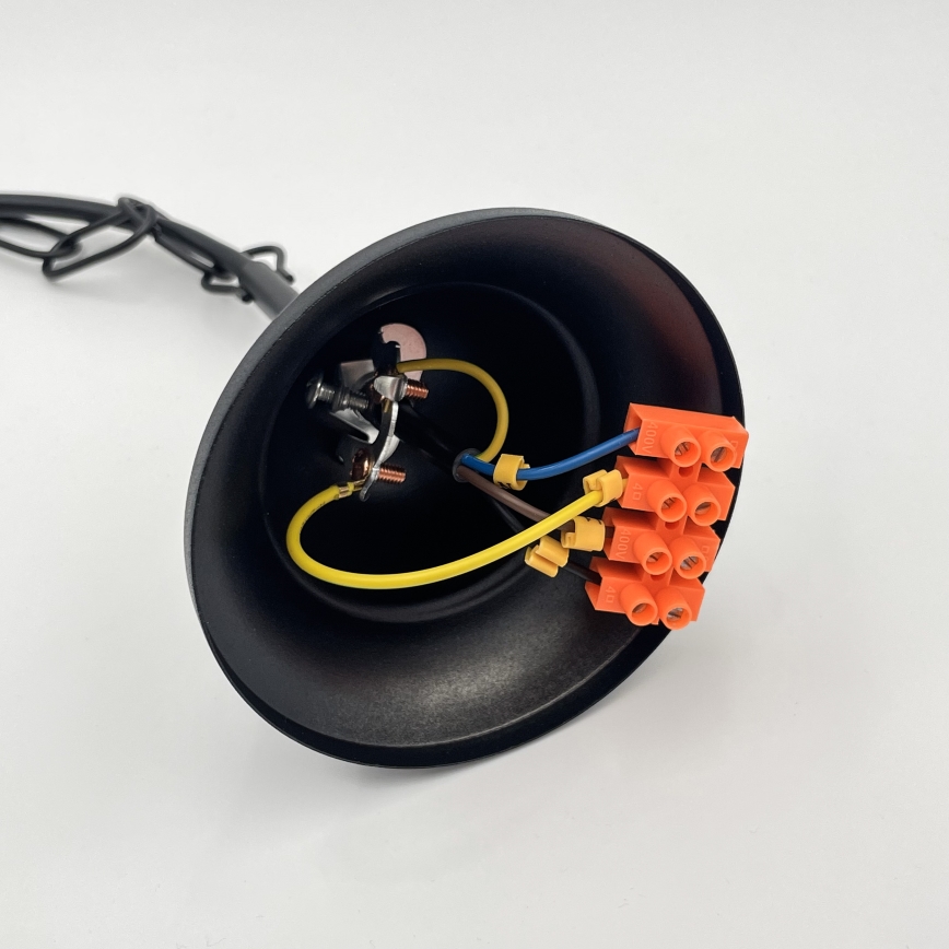 Brilagi - LED Ljuskrona på kedja COTTAGE 3xE14/40W/230V svart/vit