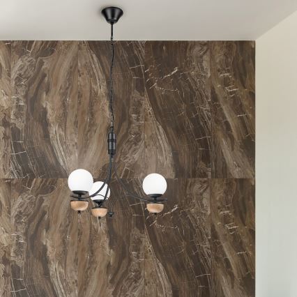 Brilagi - LED Ljuskrona på kedja COTTAGE 3xG9/40W/230V bok/vit