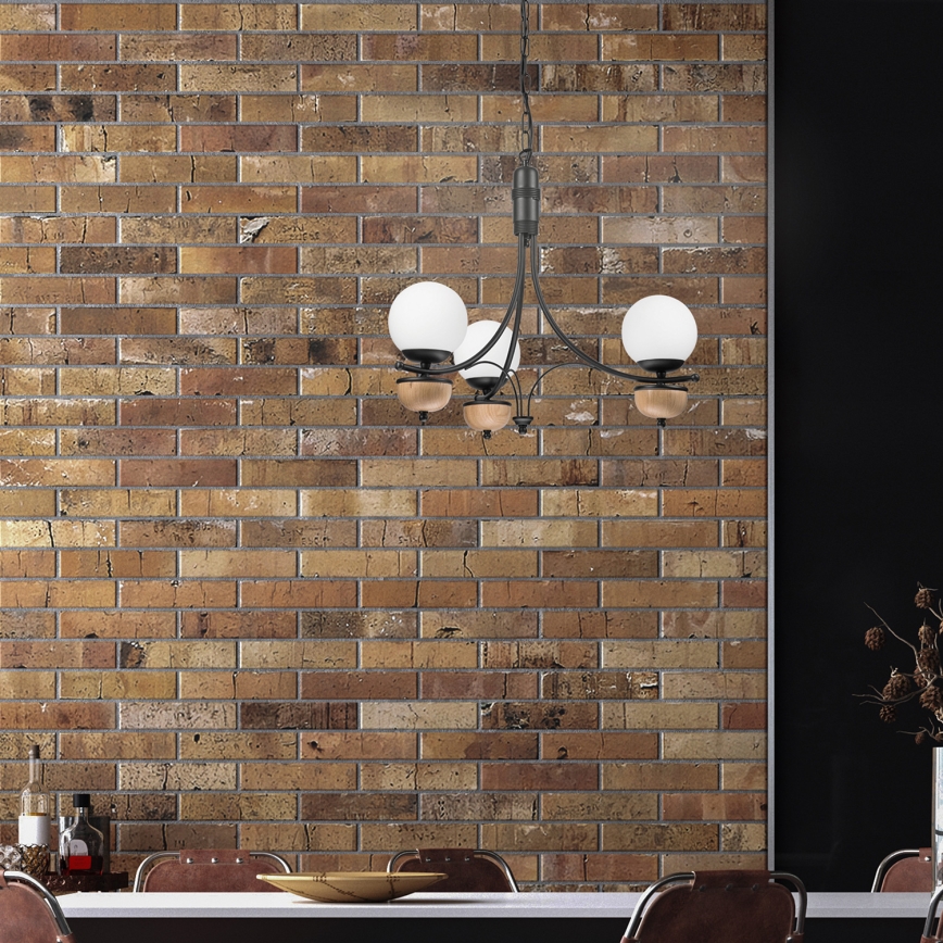 Brilagi - LED Ljuskrona på kedja COTTAGE 3xG9/40W/230V bok/vit