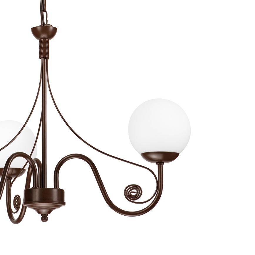 Brilagi - LED Ljuskrona på kedja COTTAGE 3xG9/40W/230V brun/vit