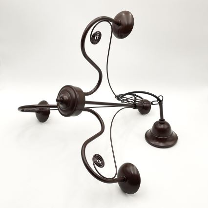 Brilagi - LED Ljuskrona på kedja COTTAGE 3xG9/40W/230V brun/vit