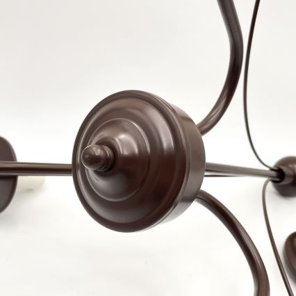 Brilagi - LED Ljuskrona på kedja COTTAGE 3xG9/40W/230V brun/vit