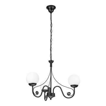 Brilagi - LED Ljuskrona på kedja COTTAGE 3xG9/40W/230V svart/vit