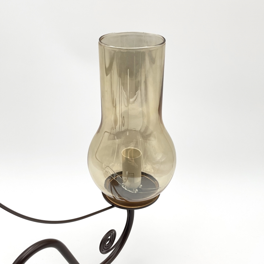 Brilagi - LED Ljuskrona på kedja COTTAGE 5xE14/40W/230V brun