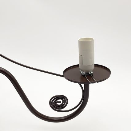 Brilagi - LED Ljuskrona på kedja COTTAGE 5xE14/40W/230V brun