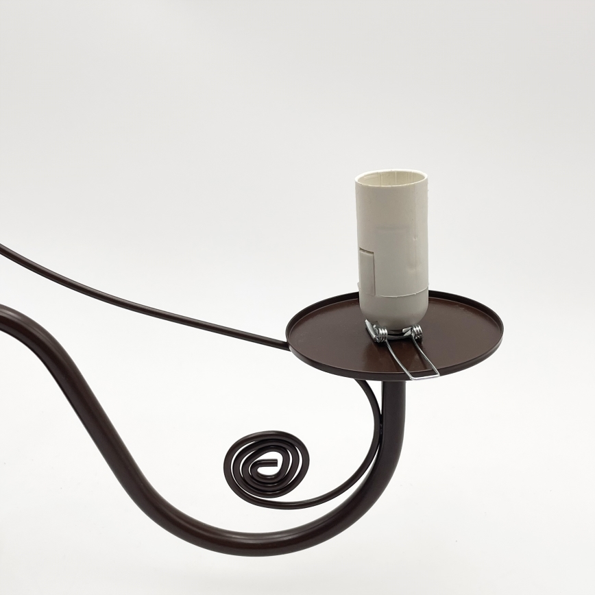 Brilagi - LED Ljuskrona på kedja COTTAGE 5xE14/40W/230V brun