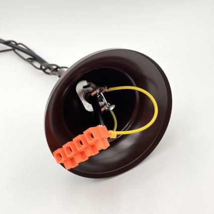 Brilagi - LED Ljuskrona på kedja COTTAGE 5xE14/40W/230V brun