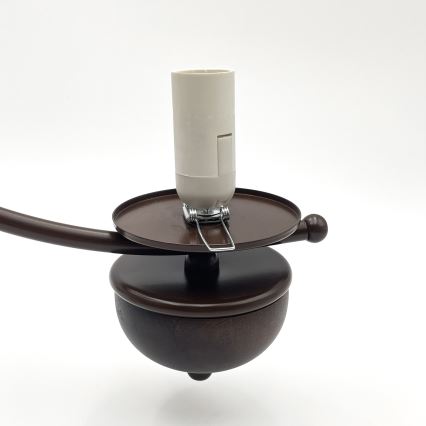 Brilagi - LED Ljuskrona på kedja COTTAGE 5xE14/40W/230V ek/brun