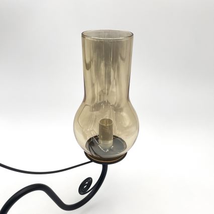 Brilagi - LED Ljuskrona på kedja COTTAGE 5xE14/40W/230V svart/brun