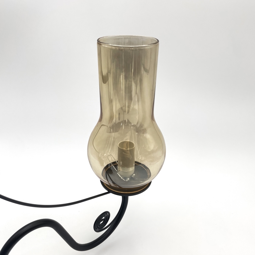 Brilagi - LED Ljuskrona på kedja COTTAGE 5xE14/40W/230V svart/brun