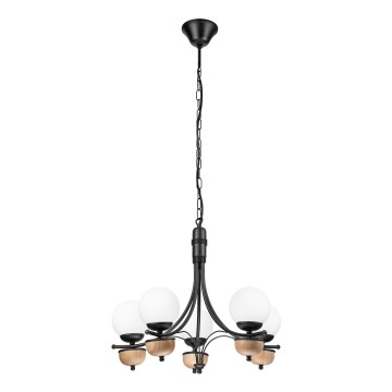 Brilagi - LED Ljuskrona på kedja COTTAGE 5xG9/40W/230V bok/vit