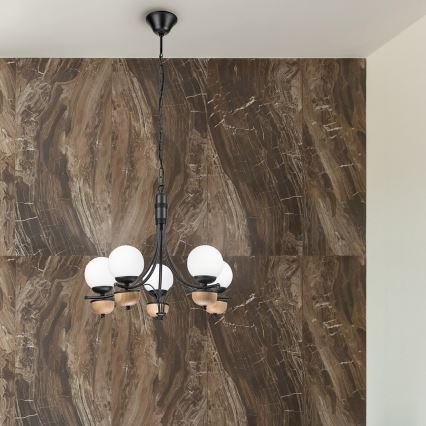 Brilagi - LED Ljuskrona på kedja COTTAGE 5xG9/40W/230V bok/vit