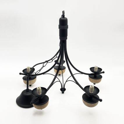 Brilagi - LED Ljuskrona på kedja COTTAGE 5xG9/40W/230V bok/vit