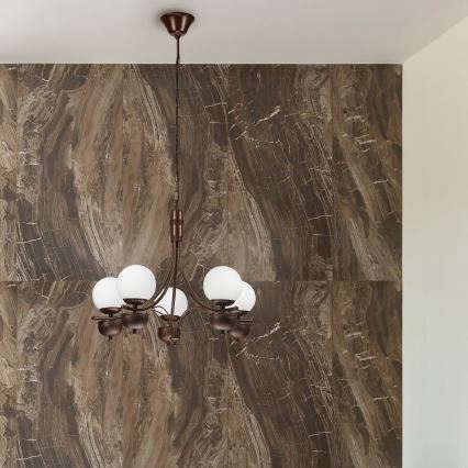 Brilagi - LED Ljuskrona på kedja COTTAGE 5xG9/40W/230V ek/vit