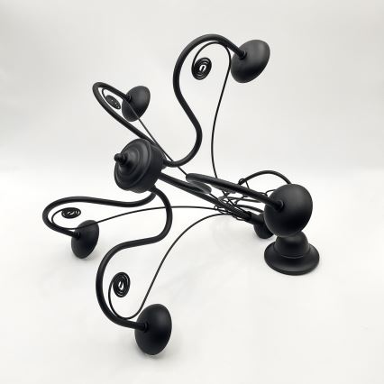 Brilagi - LED Ljuskrona på kedja COTTAGE 5xG9/40W/230V svart/vit