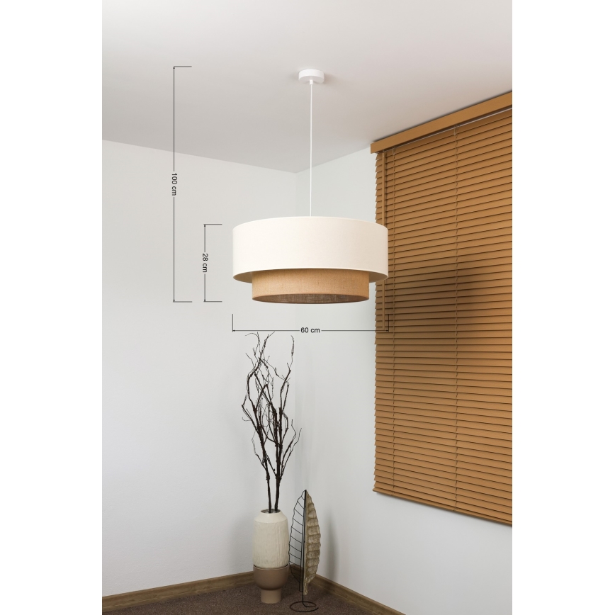 Brilagi - LED-ljuskrona på vajer Boho-stil 3xE27/15W/230V Ø 60 cm