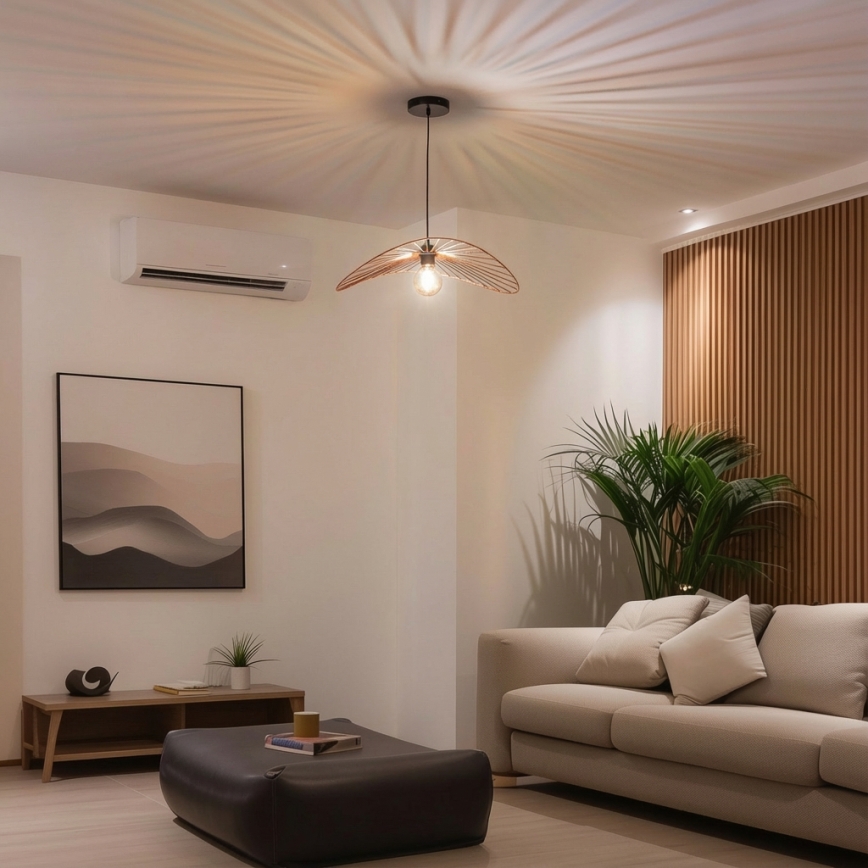 Brilagi - LED-ljuskrona på vajer CERIA WIRE 1xE27/40W/230V 40x56 cm brons