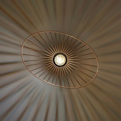 Brilagi - LED-ljuskrona på vajer CERIA WIRE 1xE27/40W/230V 40x56 cm brons