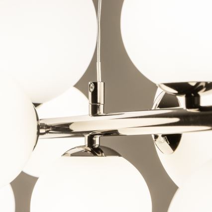 Brilagi - LED-ljuskrona på vajer MILLA 10xG9/3W/230V svart krom/vit