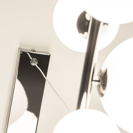 Brilagi - LED-ljuskrona på vajer MILLA 10xG9/3W/230V svart krom/vit